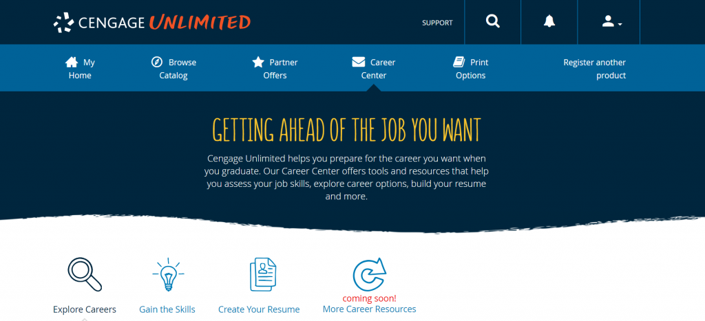 Cengage Unlimited Career Center)