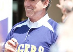Rick Santorum attends LSU baseball game