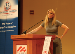 Coulter speech amuses, offends