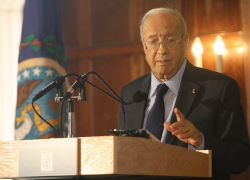Tunsian Prime Minister discusses Arab Spring revolts