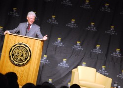 Former President Clinton emphasizes change, diversity in speech