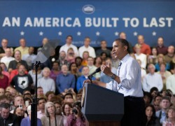 Obama talks veterans, jobs