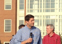 Ryan returns to alma mater to rally Ohio voters